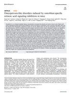 Osteopetrosis-like disorders induced by osteoblast-specific retinoic acid signaling inhibition in mice