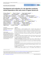 Development and evaluation of a risk algorithm predicting alcohol dependence after early onset of regular alcohol use