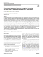 Effects of wearing a surgical face mask on cognitive functioning and mood states: a randomised controlled trial in young adults