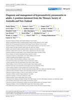 Diagnosis and management of hypersensitivity pneumonitis in adults: A position statement from the Thoracic Society of Australia and New Zealand