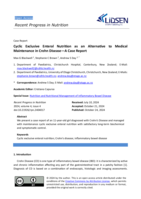 Cyclic Exclusive Enteral Nutrition as an Alternative to Medical Maintenance in Crohn Disease—A Case Report