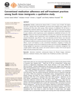 Conventional medication adherence and self-treatment practices among South Asian immigrants: a qualitative study