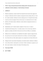 Using an interprofessional decision-making model to determine the level of collaborative decision-making in a virtual learning environment