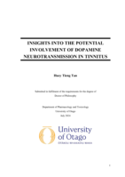Insights into the potential involvement of dopamine neurotransmission in tinnitus