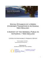 Social Dynamics of a Green Hydrogen Transition in Aotearoa New Zealand: A Survey of the General Public in Aotearoa / New Zealand
