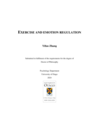 Exercise and emotion regulation