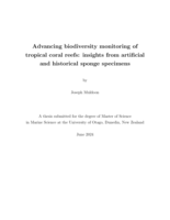 Advancing biodiversity monitoring of tropical coral reefs: insights from artificial and historical sponge specimens