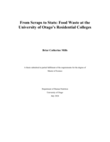 From Scraps to Stats: Food Waste at the University of Otago's Residential Colleges