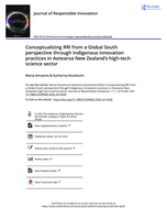 Conceptualizing RRI from a Global South perspective through Indigenous innovation practices in Aotearoa New Zealand’s high-tech science sector
