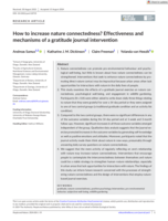 How to increase nature connectedness? Effectiveness and mechanisms of a gratitude journal intervention