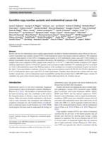 Germline copy number variants and endometrial cancer risk