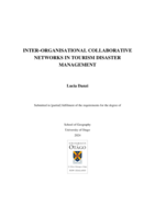 Inter-organisational collaborative networks in Tourism disaster management