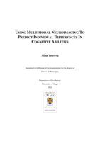 Using multimodal neuroimaging to predict individual differences in cognitive abilities