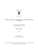 Exploring senses of belonging: A multidimensional study of Muslim immigrant youth in New Zealand
