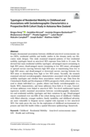 Typologies of Residential Mobility in Childhood and Associations with Sociodemographic Characteristics: a Prospective Birth Cohort Study in Aotearoa New Zealand