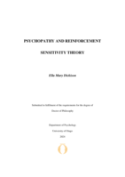 Psychopathy and reinforcement sensitivity theory