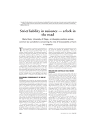 Strict liability in nuisance – a fork in the road