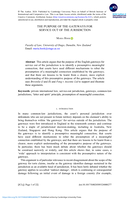 The purpose of the gateways for service out of the jurisdiction