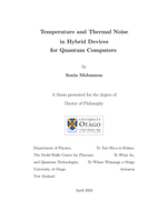 Temperature and thermal noise in hybrid devices for quantum computers