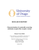 Characterisation of a naturally occurring calcitonin receptor-like receptor variant