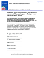 Developing international guidance to make impact assessment follow-up happen – reflections on an interactive design process
