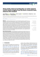 Along-strike extent of earthquakes on multi-segment reverse faults; insights from the Nevis-Cardrona Fault, Aotearoa New Zealand