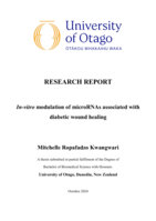 In-vitro modulation of microRNAs associated with diabetic wound healing