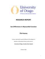 Sex Differences in Myocardial Function