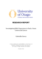 Investigating RNA Expression in Early-Onset Colorectal Cancer