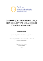 Mamaku (Cyathea medullaris): Ethnobiology and use as a novel intraoral medicament