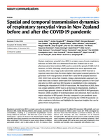 Spatial and temporal transmission dynamics of respiratory syncytial virus in New Zealand before and after the COVID-19 pandemic