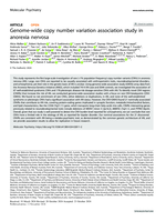 Genome-wide copy number variation association study in anorexia nervosa