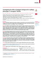 Investigating the effect of polygenic background on epilepsy phenotype in 'monogenic' families