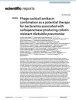 Phage cocktail amikacin combination as a potential therapy for bacteremia associated with carbapenemase producing colistin resistant Klebsiella pneumoniae