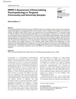 MMPI-3 Assessment of Externalizing Psychopathology in Targeted Community and University Samples