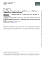 Resisting industry narratives: guidance to avoid tobacco and nicotine industry framing