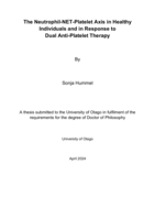 The neutrophil-NET-platelet axis in healthy individuals and in response to dual anti-platelet therapy