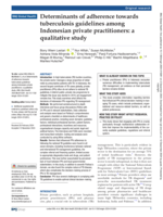 Determinants of adherence towards tuberculosis guidelines among Indonesian private practitioners: a qualitative study