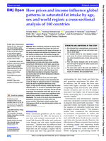How prices and income influence global patterns in saturated fat intake by age, sex and world region: a cross-sectional analysis of 160 countries