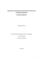 Exploring the link between human resource policies and leadership aspirations: A gender perspective