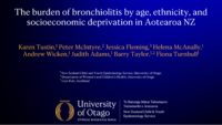 The burden of bronchiolitis by age, ethnicity, and socioeconomic deprivation in Aotearoa NZ