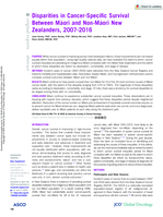 Disparities in Cancer-Specific Survival Between Māori and Non-Māori New Zealanders, 2007-2016
