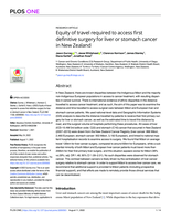 Equity of travel required to access first definitive surgery for liver or stomach cancer in New Zealand