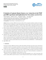 Evaluation of regional climate features over Antarctica in the PMIP past1000 experiment and implications for 21st-century sea level rise