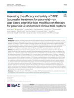 Assessing the efficacy and safety of STOP (successful treatment for paranoia)-an app-based cognitive bias modification therapy for paranoia: a randomised clinical trial protocol