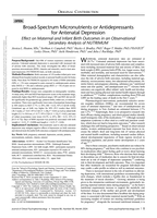 Broad-Spectrum Micronutrients or Antidepressants for Antenatal Depression: Effect on Maternal and Infant Birth Outcomes in an Observational Secondary Analysis of NUTRIMUM