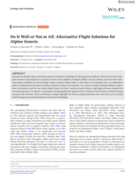 Do It Well or Not at All: Alternative Flight Solutions for Alpine Insects