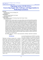Pilgrimage in the COVID-19 Era: Uncovering Supply Side Challenges and Opportunities in Media Representations