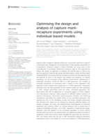 Optimising the design and analysis of capture-mark-recapture experiments using individual-based models