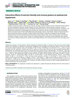 Interactive effects of exercise intensity and recovery posture on postexercise hypotension